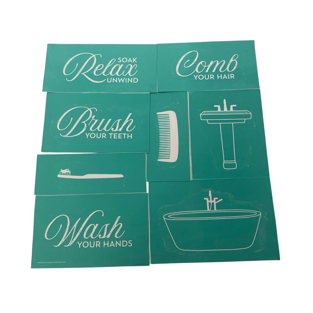 Chalk Couture Bathroom Etiquette 18x18 Transfers